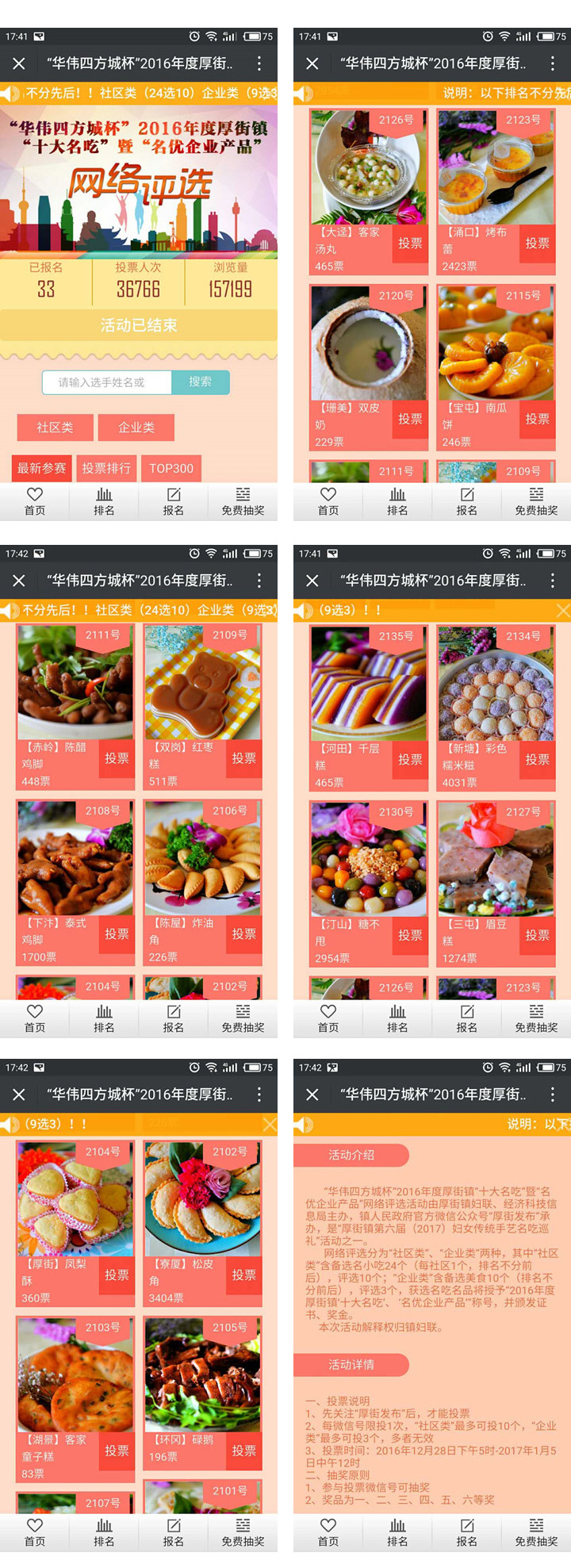 “华伟四方城杯”2016年度厚街镇“十大名吃”暨“名优企业产品”网络评选微信投票活动案例 “华伟四方城杯”2016年度厚街镇“十大名吃”暨“名优企业产品”网络评选微信投票活动案例